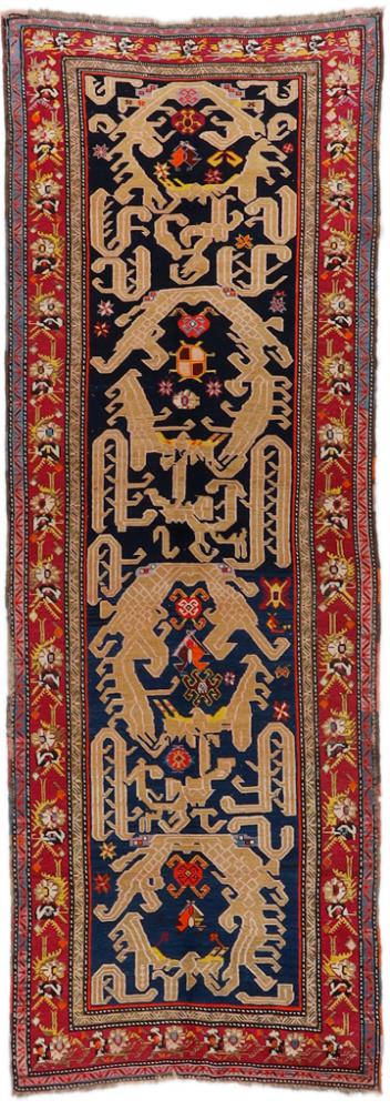 Russian rug Kazak Antique Karabagh 354x119 354x119, Persian Rug Knotted by hand