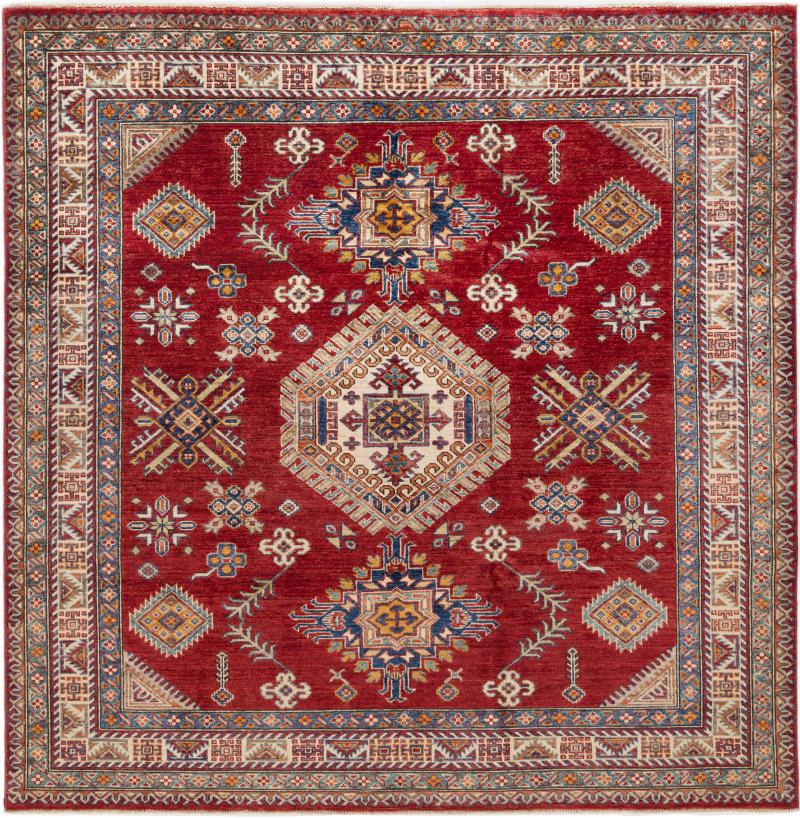 Afghan rug Super Kazak 189x188 189x188, Persian Rug Knotted by hand