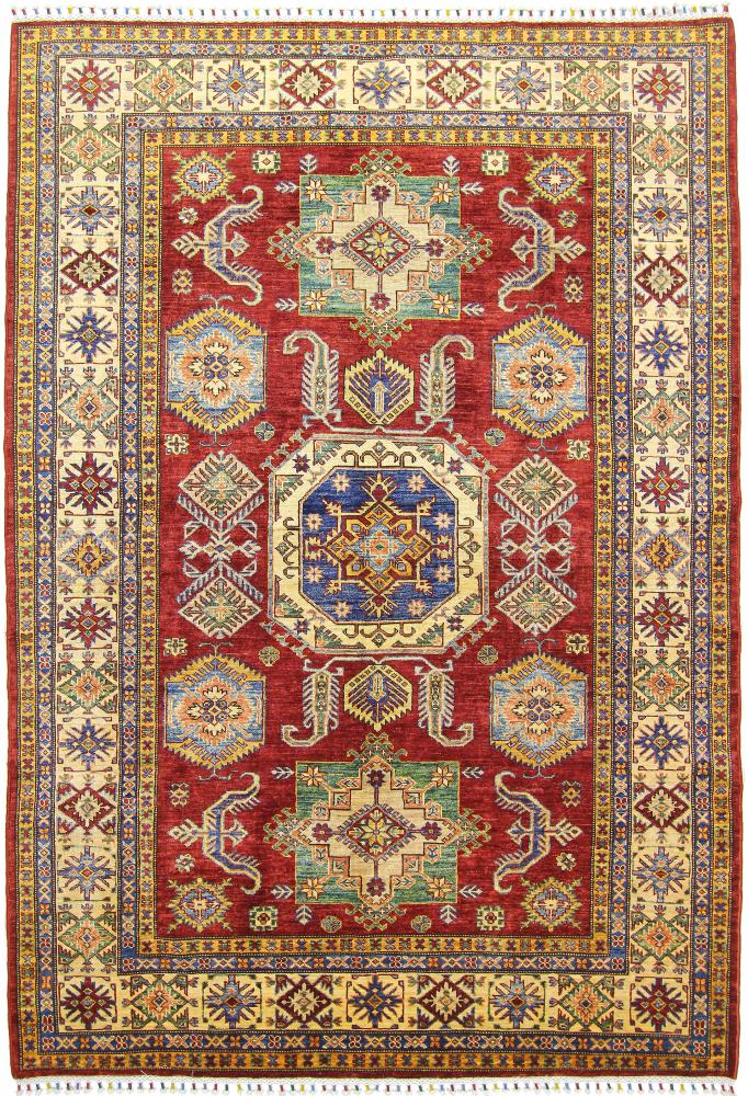 Afghan rug Super Kazak 8'6"x5'7" 8'6"x5'7", Persian Rug Knotted by hand