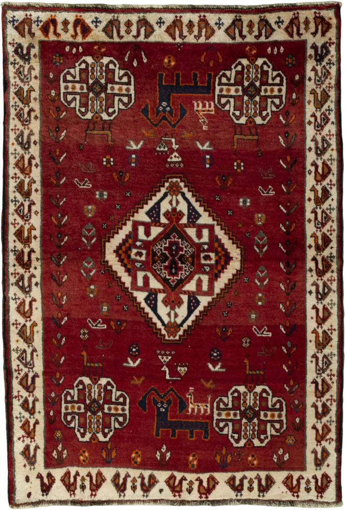 Persian Rug Persian Gabbeh Ghashghai 146x104 146x104, Persian Rug Knotted by hand