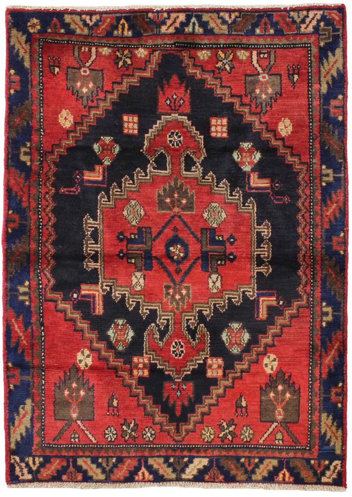 Persisk tæppe Hamadan 141x106 141x106, Persisk tæppe Knyttet i hånden