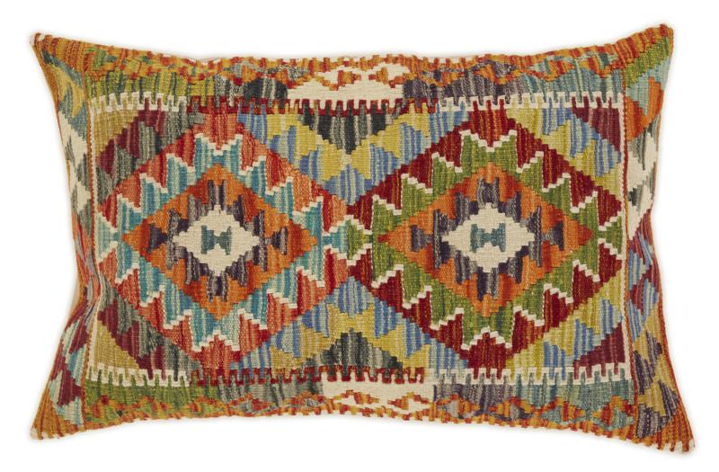 Alfombra afgana Kilim Afghan Kissen 89x59 89x59, Alfombra persa Tejido a mano