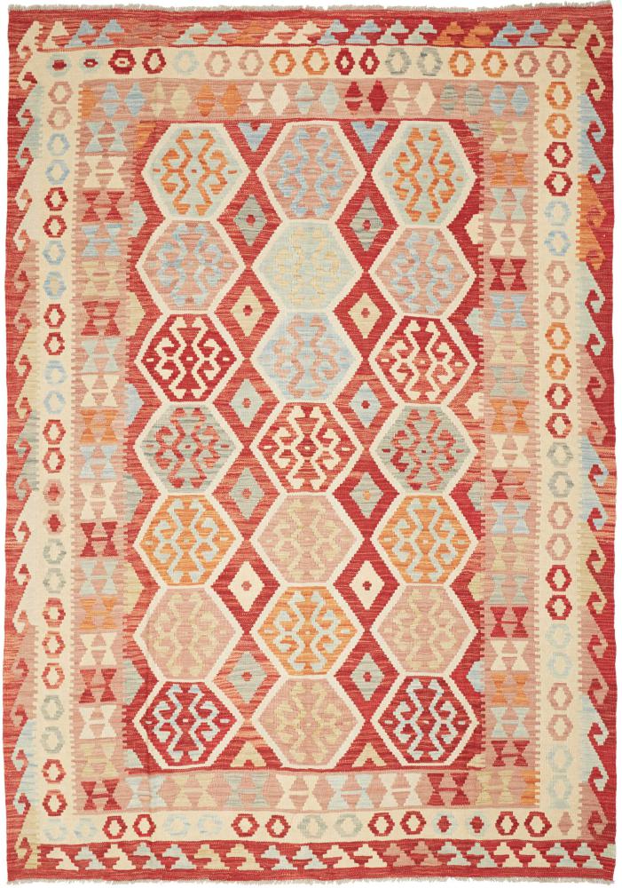 Afghan rug Kilim Afghan 253x175 253x175, Persian Rug Woven by hand