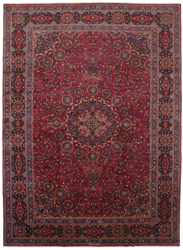 Persian Rug Mashad Sherkat 15'7"x11'4" 15'7"x11'4", Persian Rug Knotted by hand