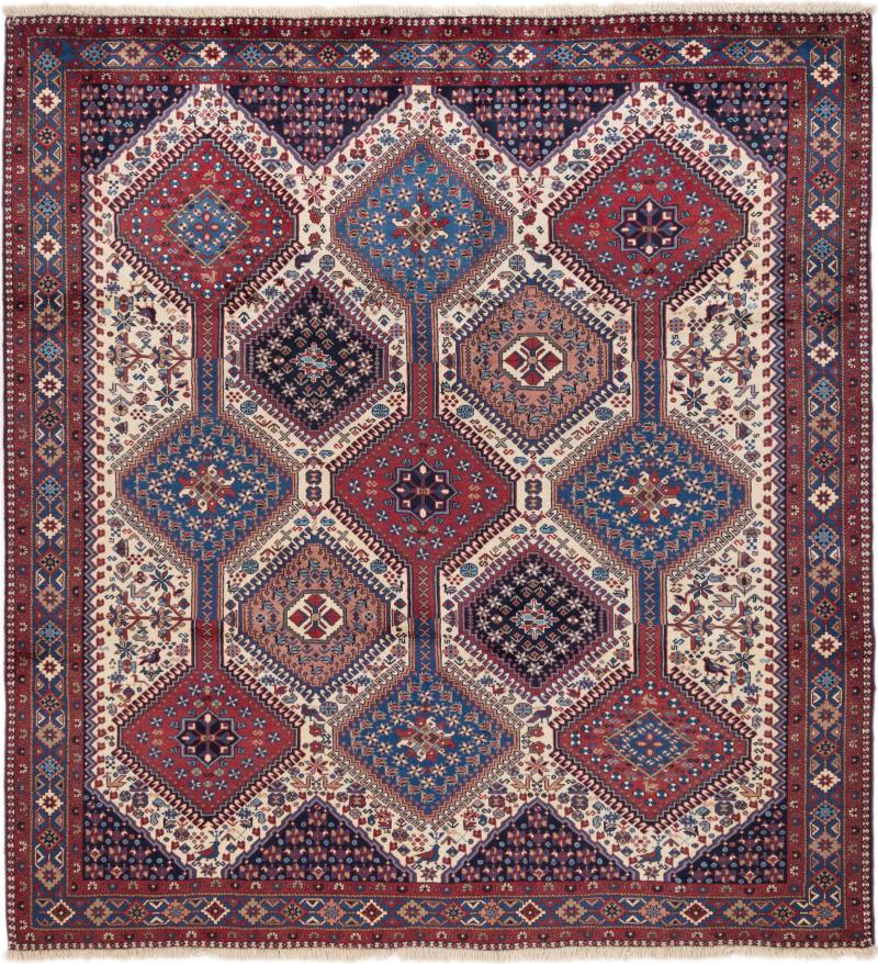 Tapis persan Yalameh 215x200 215x200, Tapis persan Noué à la main