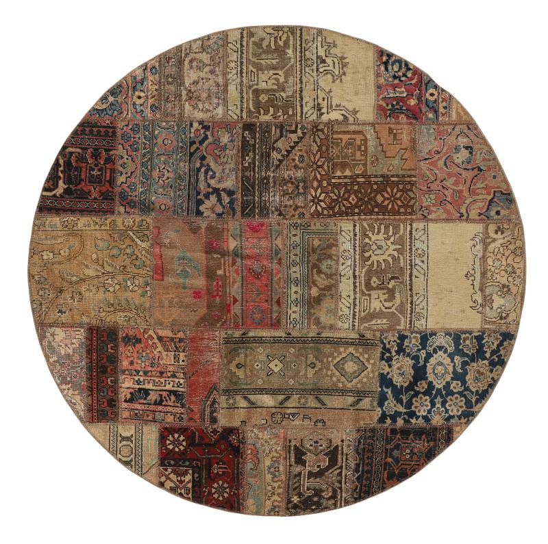 Perzisch tapijt Patchwork 199x201 199x201, Perzisch tapijt Handgeknoopte