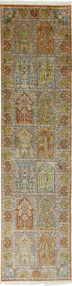 Tapis indien Cachemire Soie 319x80 319x80, Tapis persan Noué à la main