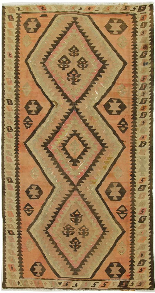 Tapete persa Kilim Fars Azerbaijan Antigo 257x136 257x136, Tapete persa Tecido à mão