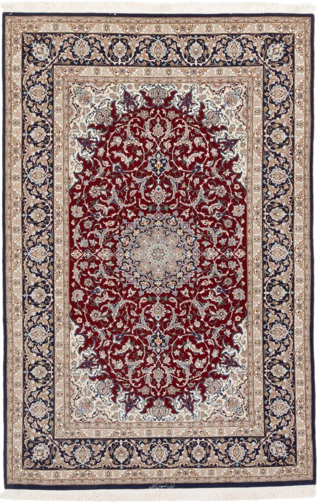 Perzisch tapijt Isfahan Zijden Pool 219x143 219x143, Perzisch tapijt Handgeknoopte