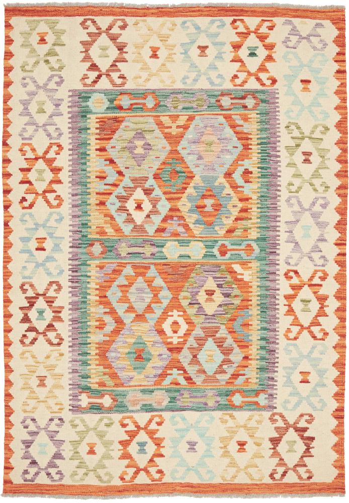 Alfombra afgana Kilim Afghan 202x136 202x136, Alfombra persa Tejido a mano