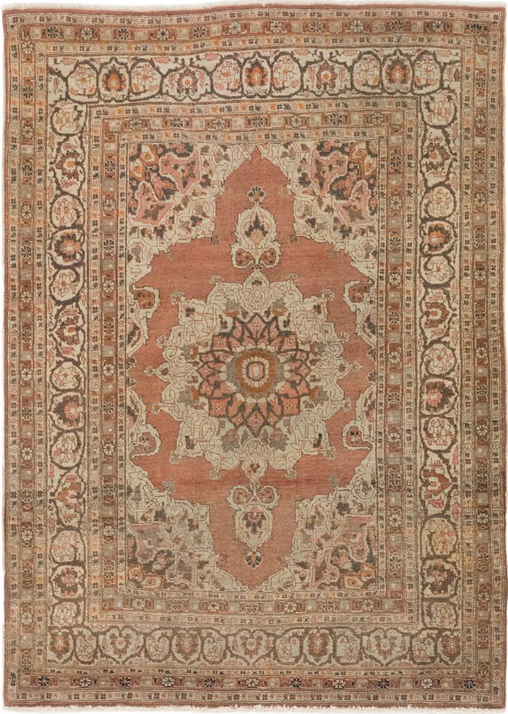 Persian Rug Tabriz Haj Jalili Antique 5'9"x4'1" 5'9"x4'1", Persian Rug Knotted by hand