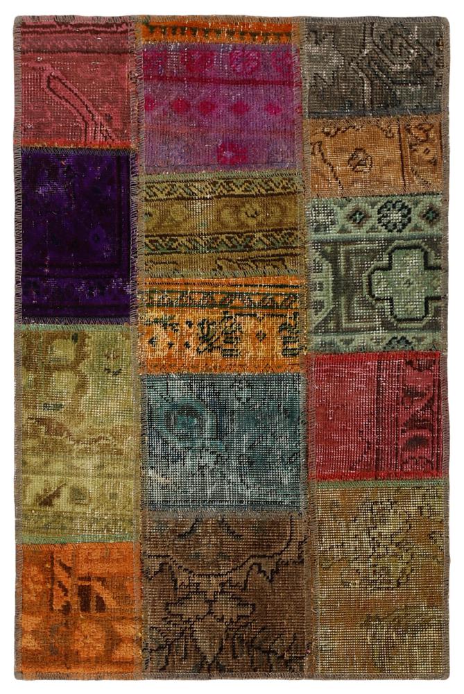 Tapete persa Patchwork 91x59 91x59, Tapete persa Atado à mão