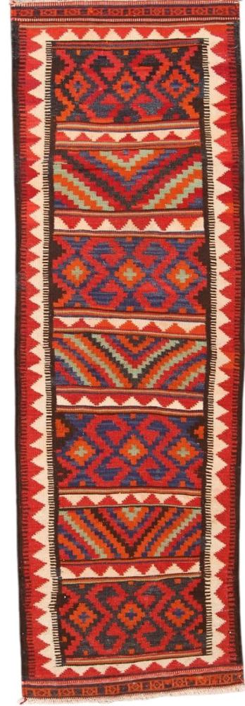 Persisk teppe Kelim Fars Antikke 301x99 301x99, Persisk teppe Handwoven 