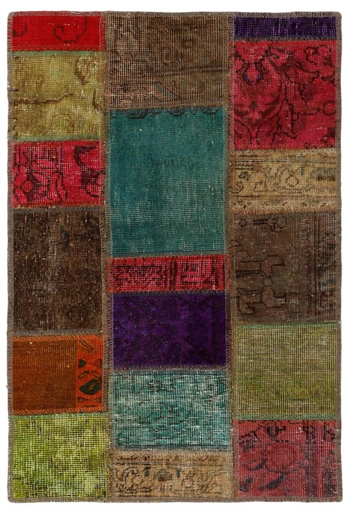 Tapete persa Patchwork 91x61 91x61, Tapete persa Atado à mão