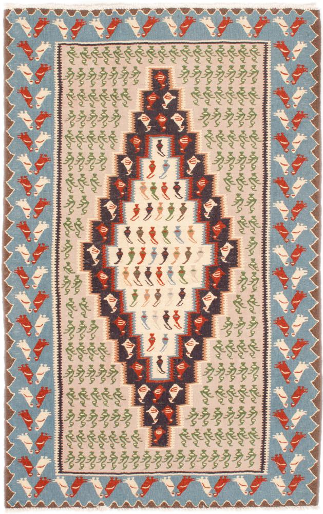 Tapete persa Kilim Fars 146x89 146x89, Tapete persa Tecido à mão