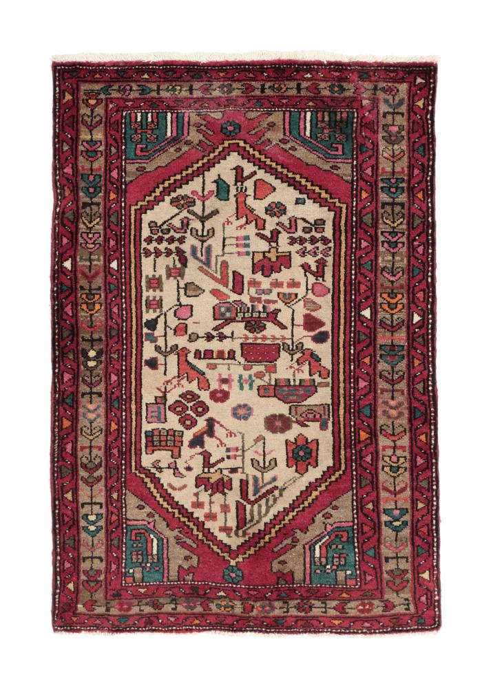 Tapis persan Hamadan 127x86 127x86, Tapis persan Noué à la main