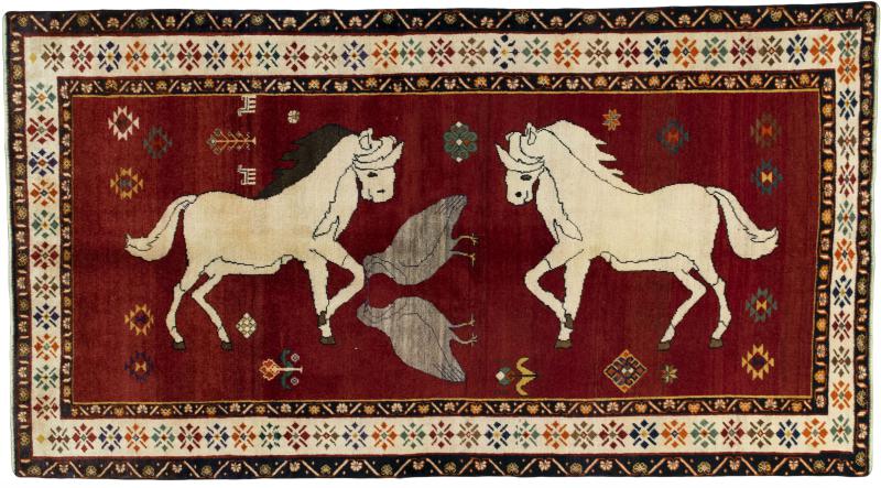 Tapis persan Persan Gabbeh Ghashghai 280x155 280x155, Tapis persan Noué à la main