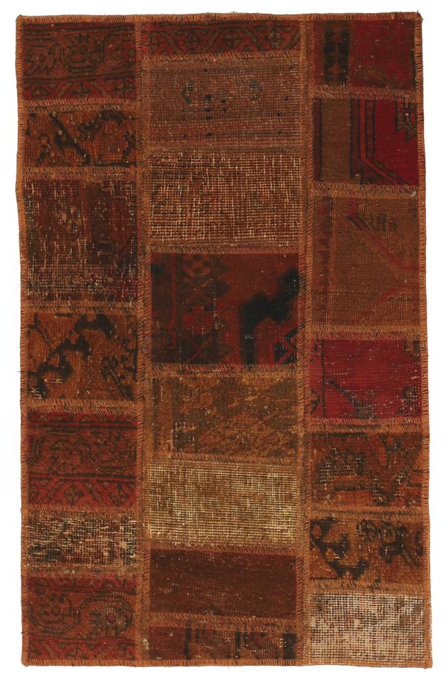 Persisk tæppe Patchwork 97x61 97x61, Persisk tæppe Knyttet i hånden