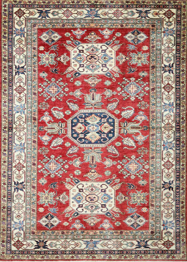 Pakistanischer Teppich Kazak 7'11"x5'7" 7'11"x5'7", Perserteppich Handgeknüpft