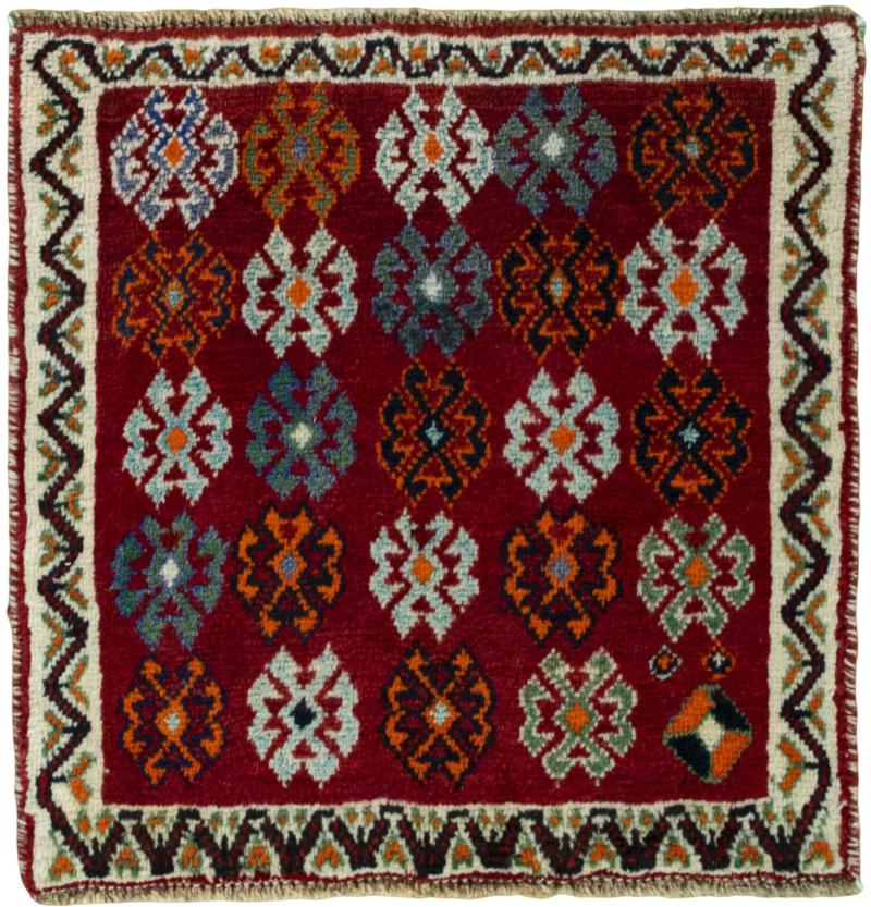 Tapis persan Shiraz 55x56 55x56, Tapis persan Noué à la main