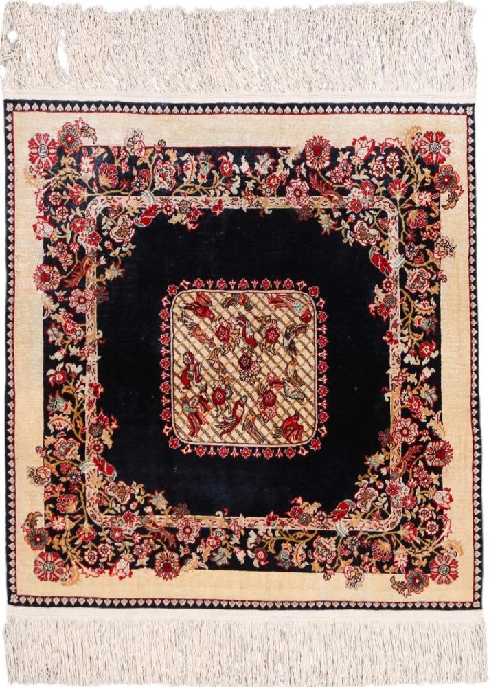  Hereke Silkki 58x56 58x56, Persialainen matto Solmittu käsin