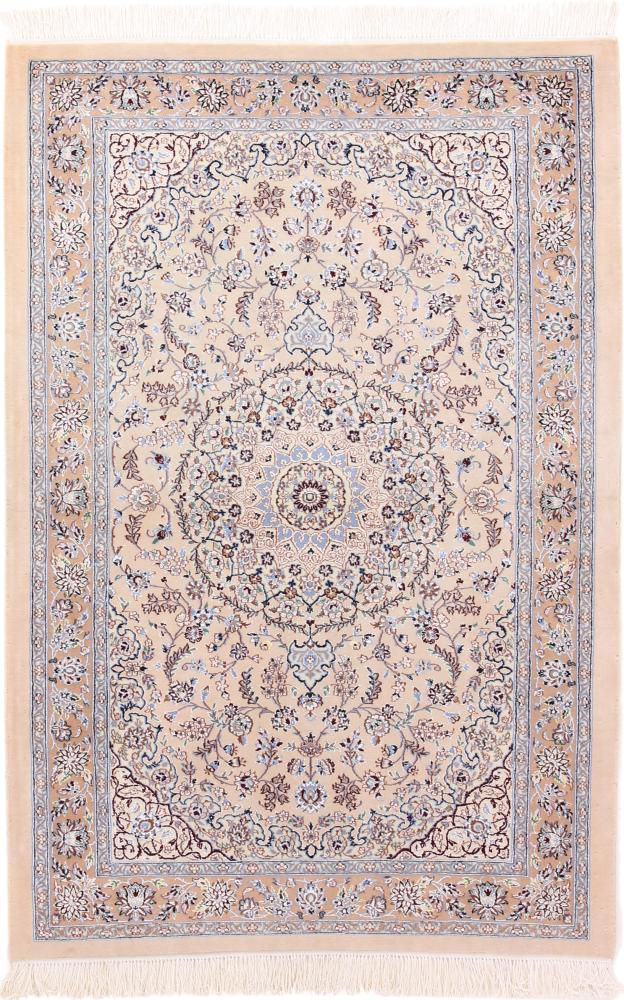 Tapete persa Isfahan Fio de Seda 163x109 163x109, Tapete persa Atado à mão