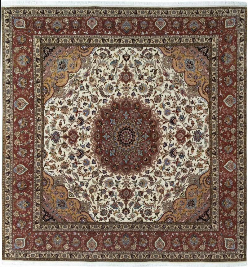 Tapete persa Tabriz 50Raj 260x250 260x250, Tapete persa Atado à mão