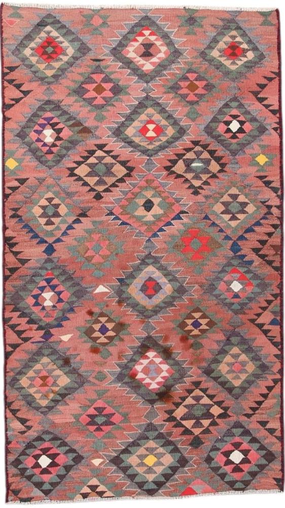 Persisk tæppe Kelim Fars Antikke 215x124 215x124, Persisk tæppe Håndvævet