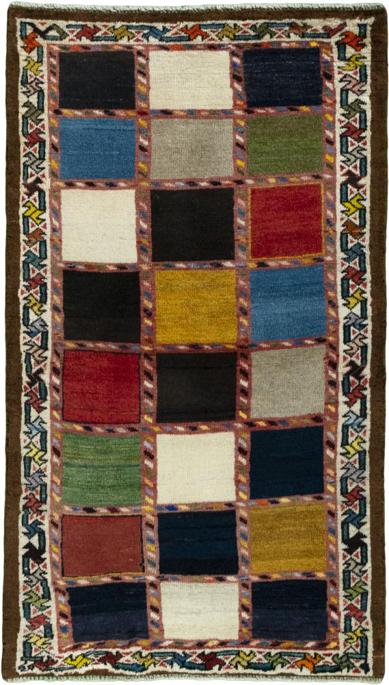 Tapis persan Persan Gabbeh Ghashghai 137x81 137x81, Tapis persan Noué à la main