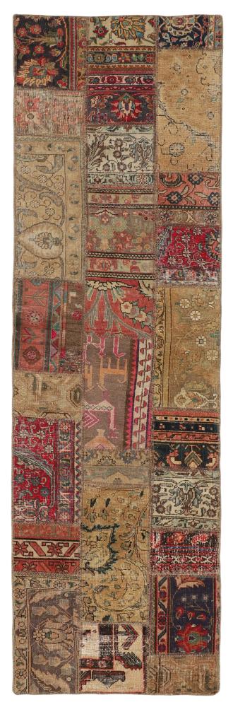 Persian Rug Patchwork 311x86 311x86, Persian Rug Knotted by hand