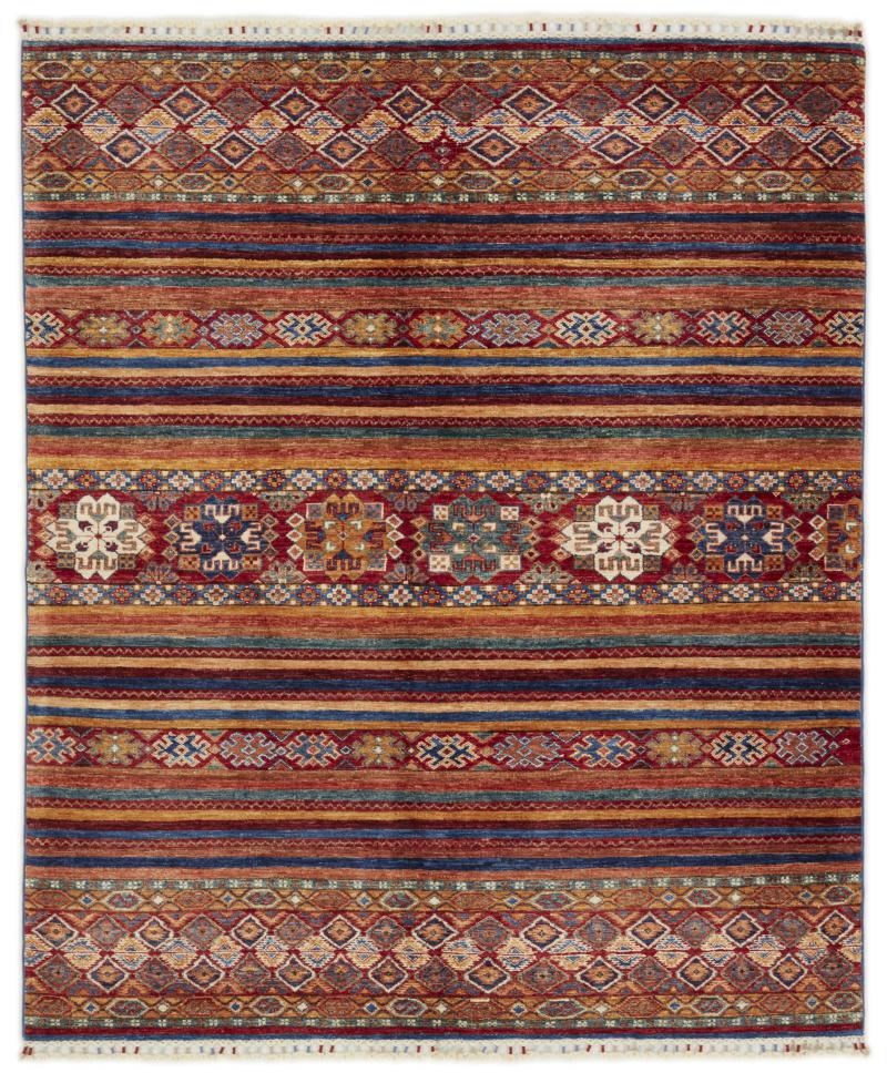 Afghan rug Arijana Shaal 190x163 190x163, Persian Rug Knotted by hand