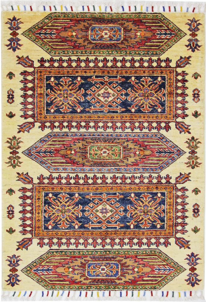 Afghan rug Super Kazak 124x91 124x91, Persian Rug Knotted by hand