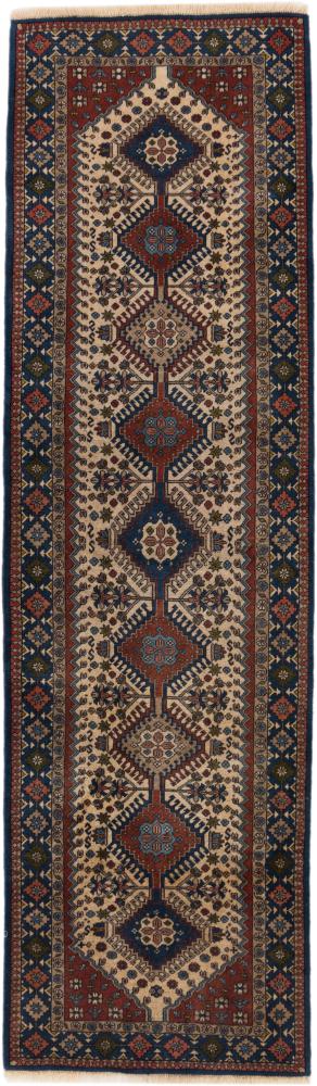 Persian Rug Yalameh 9'6"x2'9" 9'6"x2'9", Persian Rug Knotted by hand