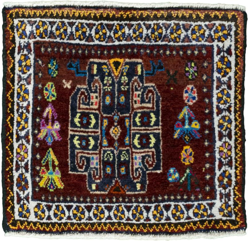 Persian Rug Shiraz 47x51 47x51, Persian Rug Knotted by hand