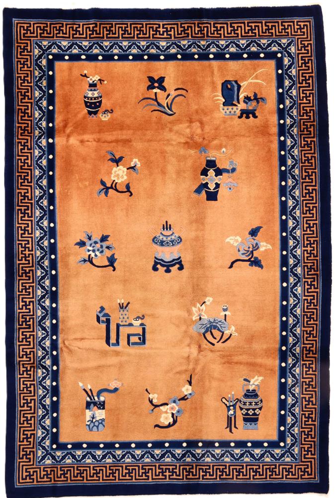 Kinesisk tæppe Kina 278x184 278x184, Persisk tæppe Knyttet i hånden