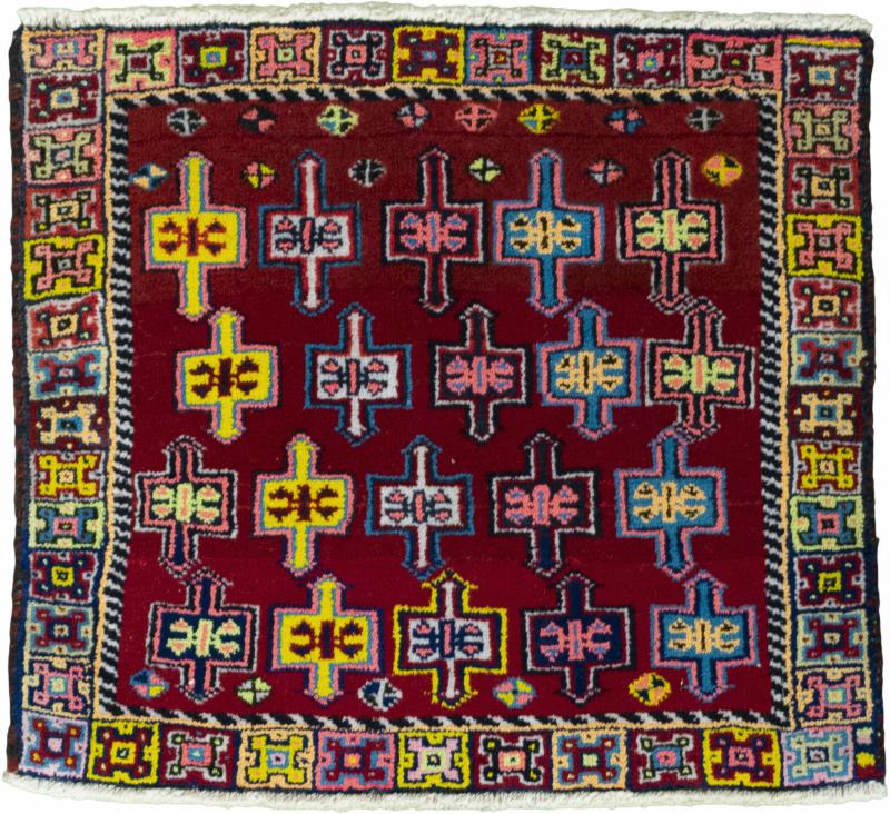 Persian Rug Shiraz 49x55 49x55, Persian Rug Knotted by hand