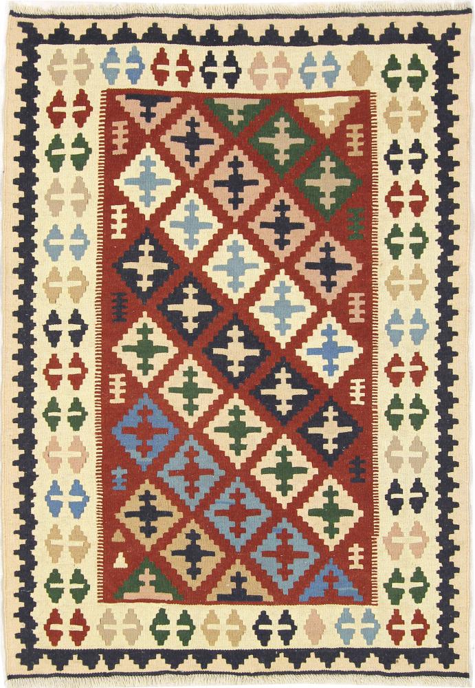 Tapete persa Kilim Fars 4'8"x3'3" 4'8"x3'3", Tapete persa Tecido à mão