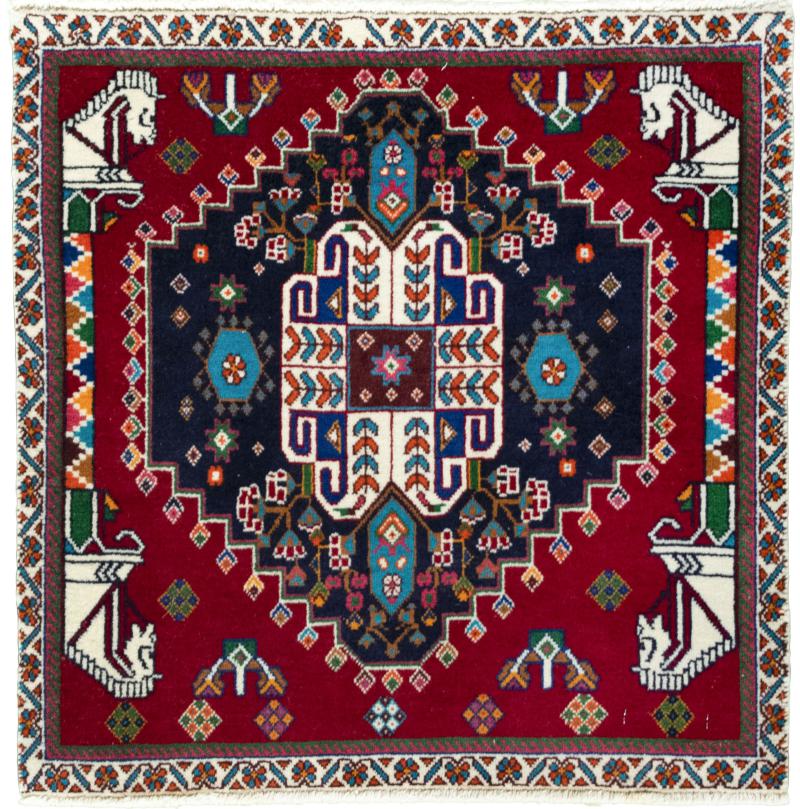 Persian Rug Shiraz 62x60 62x60, Persian Rug Knotted by hand
