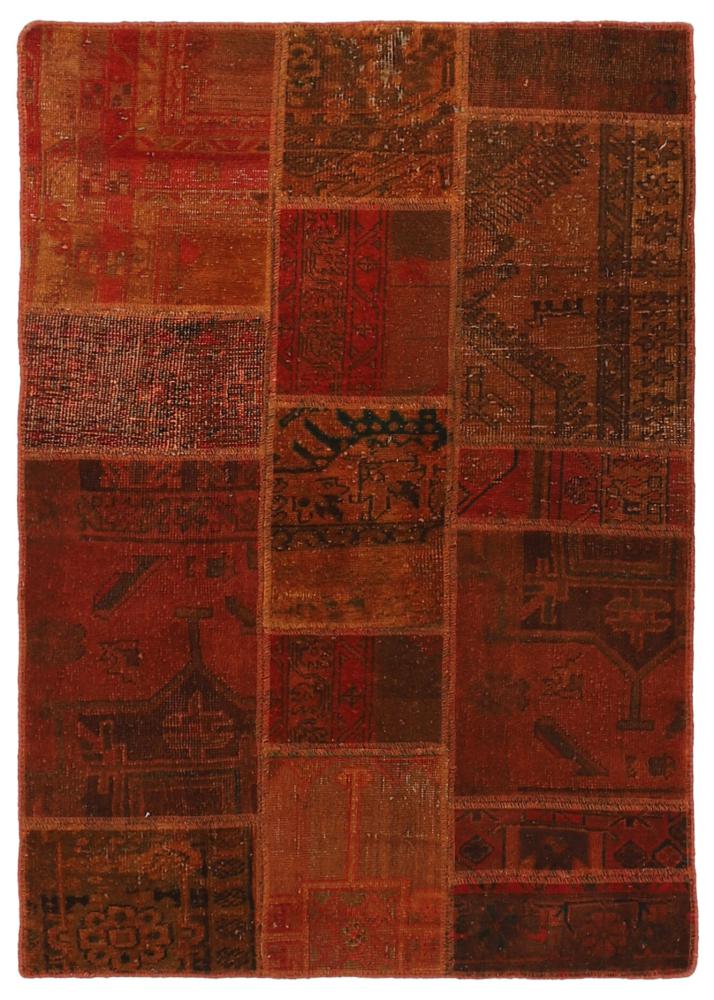 Persisk tæppe Patchwork 149x106 149x106, Persisk tæppe Knyttet i hånden