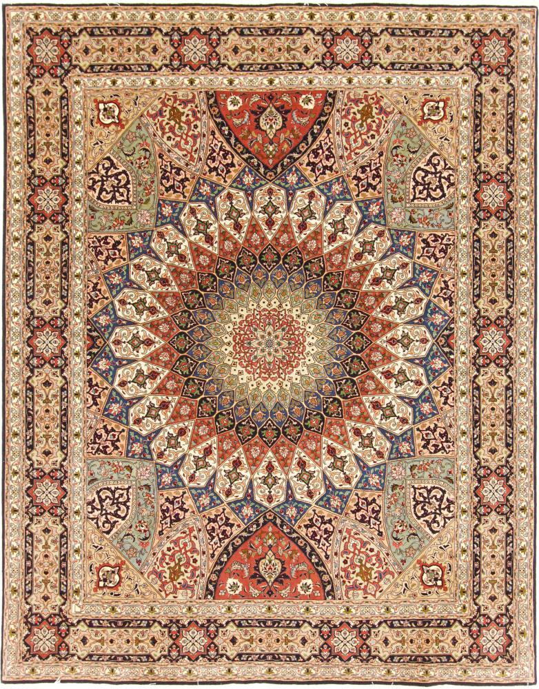 Tapete persa Tabriz 50Raj 259x204 259x204, Tapete persa Atado à mão