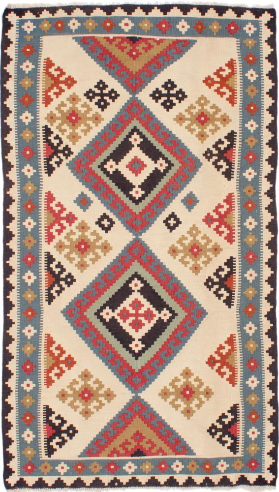 Tapete persa Kilim Fars 6'1"x3'5" 6'1"x3'5", Tapete persa Tecido à mão