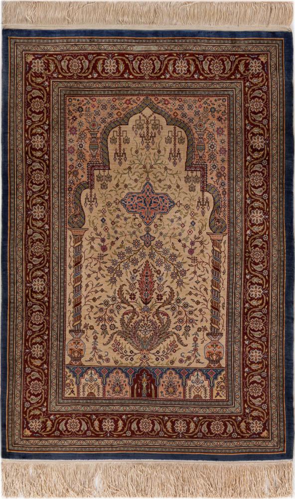  Hereke di Seta 107x71 107x71, Tappeto persiano Annodato a mano