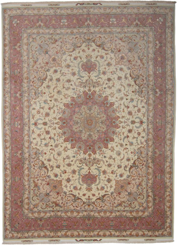 Tapete persa Tabriz 50Raj 13'3"x9'10" 13'3"x9'10", Tapete persa Atado à mão