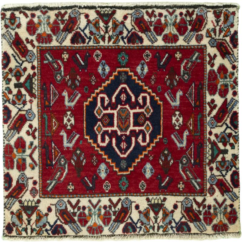 Tapis persan Shiraz 59x62 59x62, Tapis persan Noué à la main