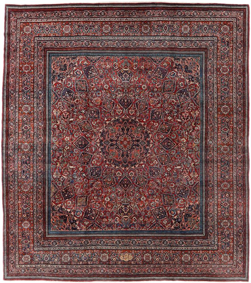 Persian Rug Mashhad Majmalbaff 381x334 381x334, Persian Rug Knotted by hand