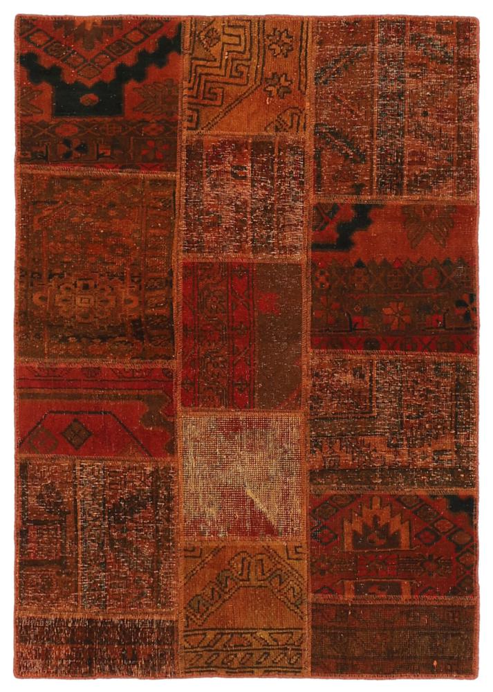 Persisk tæppe Patchwork 154x108 154x108, Persisk tæppe Knyttet i hånden