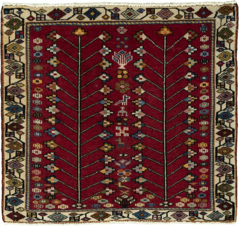 Persian Rug Shiraz 62x69 62x69, Persian Rug Knotted by hand