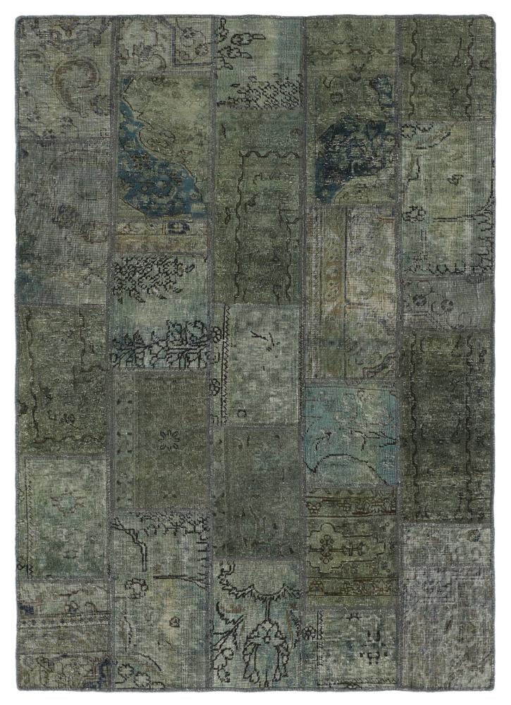 Persisk matta Patchwork 205x144 205x144, Persisk matta Knuten för hand