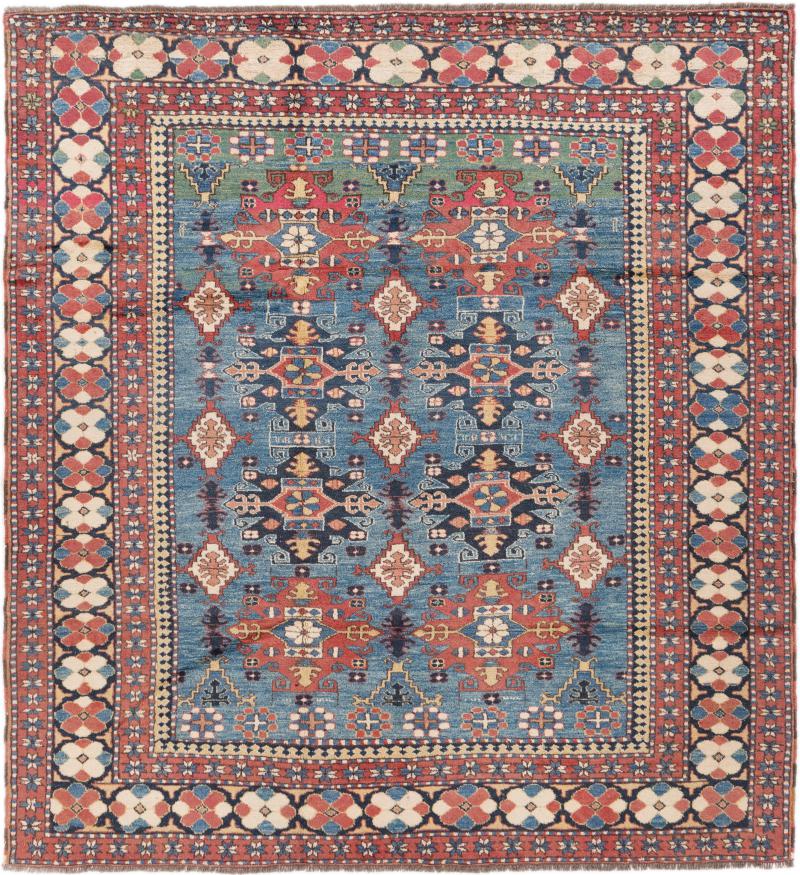 Ρωσικό χαλί Azerbaijan παλαιός 185x182 185x182, Περσικό χαλί Οι κόμποι έγιναν με το χέρι