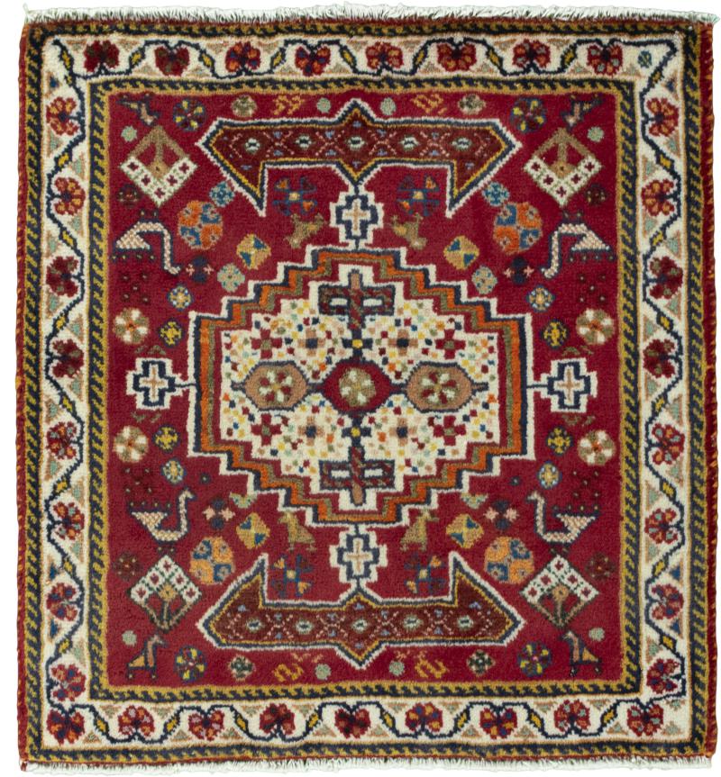 Tapis persan Shiraz 65x60 65x60, Tapis persan Noué à la main